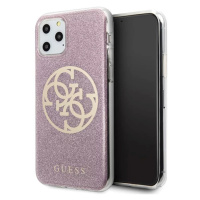 Kryt Guess iPhone 11 Pro Max Pink Hard Case 4G Circle Glitter (GUHCN65PCUGLPI)