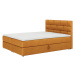 Expedo Čalouněná postel boxspring BETANIA + topper, 140x200, itaka 33