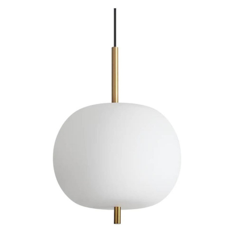 Ideal Lux - LED Lustr na lanku UMILE LED/20W/230V pr. 30 cm CRI 90 mosaz/bílá 314969