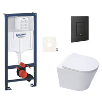 Závěsný wc set do lehkých stěn / předstěnová montáž Swiss Aqua Technologies Infinitio SIKOGRSIN1