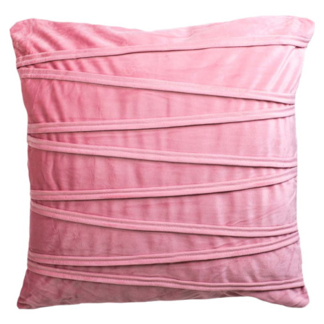 Růžový dekorativní polštář JAHU collections Ella, 45 x 45 cm