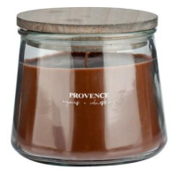 Provence Vonná svíčka ve skle dřevěný knot 28 hodin cigars&whisky 9,5 x 8,5 cm