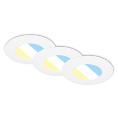 BRI 7598036 3ks sada CCT vestavné svítidlo, 9 cm, 4,49W, 580lm, bílé - BRILONER
