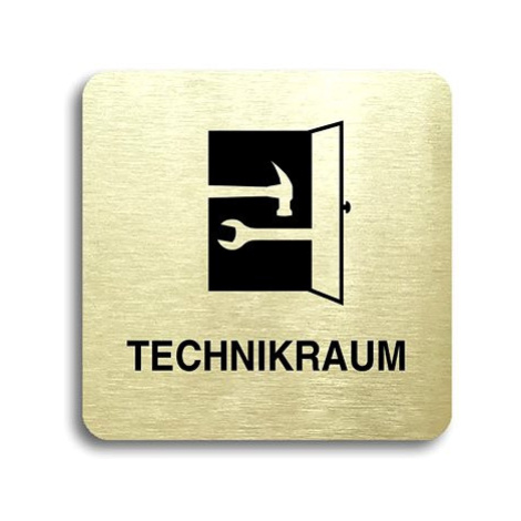 Accept Piktogram "technikraum" (80 × 80 mm) (zlatá tabulka - černý tisk bez rámečku)