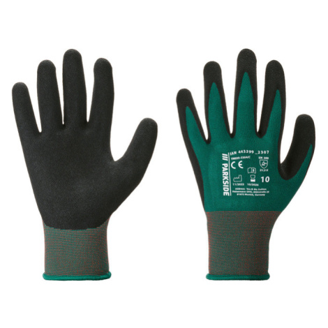 PARKSIDE® Pracovní rukavice (10, zelená/černá/červená/zelená)