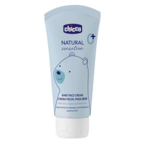 CHICCO Krém na dětský obličej Natural Sensation s bambuckým máslem a vitamínem E 50ml, 0m+