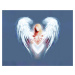 Obrazy na stěnu - Anděl lásky ve tvaru srdce Rozměr: 40x50 cm, Rámování: bez rámu a bez vypnutí 