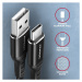 AXAGON BUCM-AM20AB, HQ kabel USB-C <-> USB-A, 2m, USB 2.0, 3A, ALU, oplet, černý