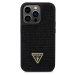 Zadní kryt Guess Rhinestones Triangle Metal Logo pro Apple iPhone 15 Pro, black