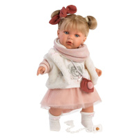 LLORENS - 42402 JULIA - realistická panenka miminko se zvukem a měkkým látkovým tělem 42 cm