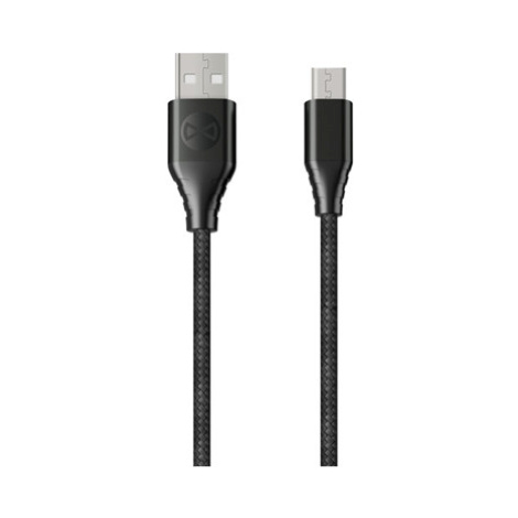 Datový kabel Forever Core micro USB 1,5m 3A textilní, černá