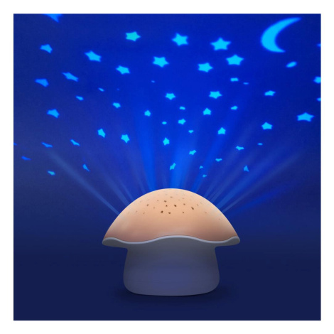 Pabobo projektor noční oblohy s bílým šumem a senzorem pláče Star Mushroom Pink
