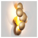 Holländer LED nástěnné svítidlo Bolladaria, 3 zdroje, zlatá