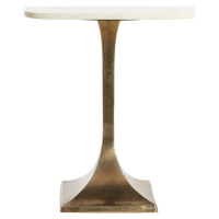 Odkládací stolek s deskou v dekoru mramoru ø 45 cm Rickerd – Light & Living