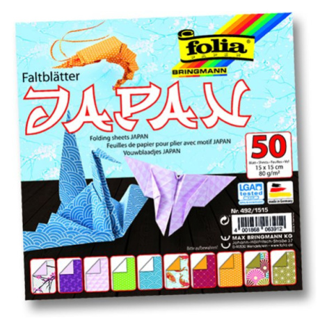 Origami papír Japonsko 80 g/m2 - 15 × 15 cm, 50 archů