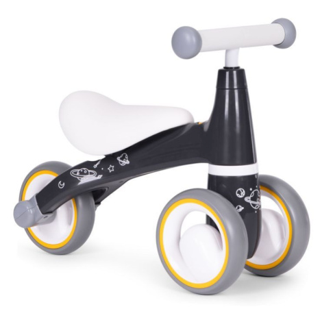 Dětská koloběžka v černé barvě s vesmírným designem