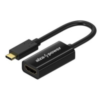AlzaPower USB-C (M) to HDMI 2.0 (F) 4K 60Hz 0.15m černý