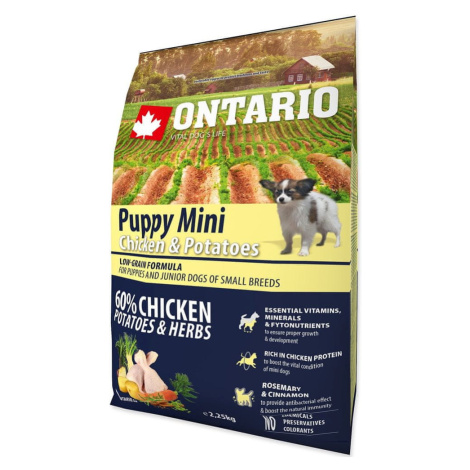 Ontario Puppy Mini Chicken & Potatoes 2,25kg