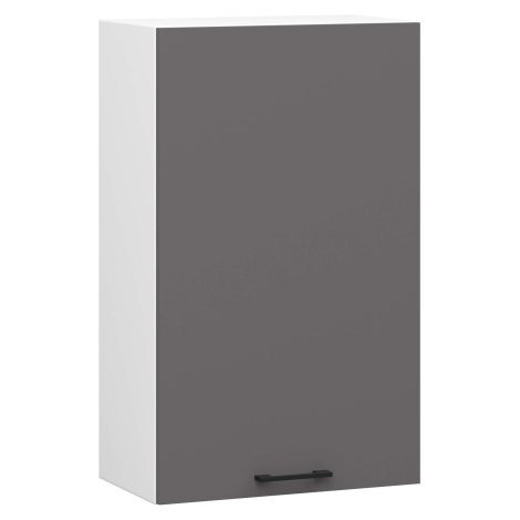 Ak furniture Závěsná kuchyňská skříňka OLIVIE 50x72 cm matná bílá/matná grafitově šedá