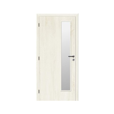 SOLODOOR Interiérové dveře SMART 22, šířka 800 mm, levé, ANDORRA WHITE, oblá boční hrana, SATINA