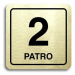 Accept Piktogram "2 patro" (80 × 80 mm) (zlatá tabulka - černý tisk)