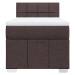 vidaXL Box spring postel s matrací tmavě hnědá 80x200 cm textil