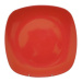 TORO Talíř jídelní, čtverec, 25,6 cm, červený