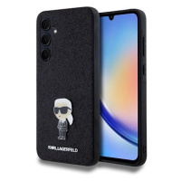 Karl Lagerfeld Fixed Glitter Metal Ikonik Zadní Kryt pro Samsung Galaxy A35 5G Black