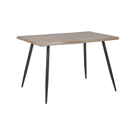 Jídelní stůl 120 x 80 cm přírodní/černý LUTON, 250959 BELIANI