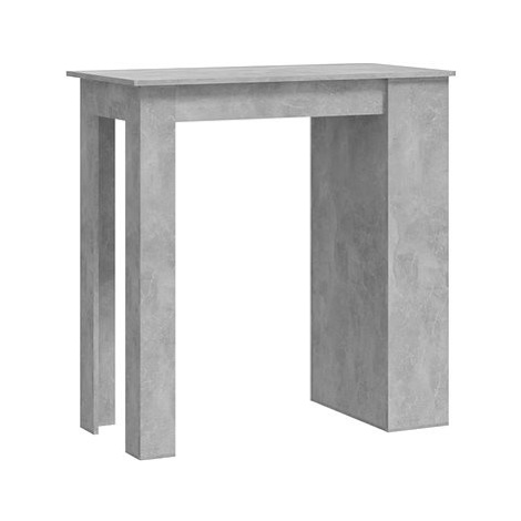 Barový stůl s úložným regálem betonově šedý 102 × 50 × 103,5 cm, 809471 SHUMEE