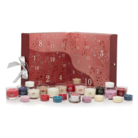 Yankee Candle Adventní kalendář 12 ks čajových + 12 ks votivních svíček a svícen