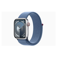 Apple Watch S9 Cell/45mm/Silver/Sport Band/Winter Blue