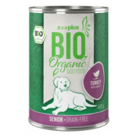 Výhodné balení zooplus Bio Senior 24 x 400 g - míchané balení: 12 x krůtí, 12 x kuřecí