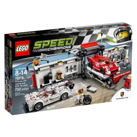 Lego speed champions 75876 porsche 919 hybrid a 917k ulička v boxech