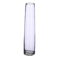 Váza skleněná úzká XANDRA na 1 květ šedá 30,5cm