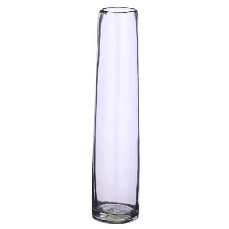 Váza skleněná úzká XANDRA na 1 květ šedá 30,5cm