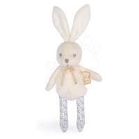 Plyšová panenka zajíček Doll Rattle Mini Perle Kaloo krémový 17 cm měkký materiál s jemným chras