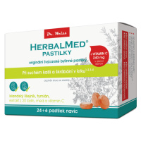 HerbalMed pastylky Dr.Weiss Islandský lišejník + tymián + med + vitamin C 24+6