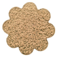 Vopi koberce Kusový koberec Color shaggy béžový kytka - 160x160 kytka cm