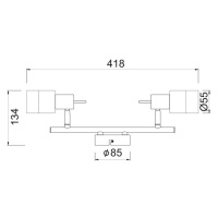 ACA Lighting Spot stropní svítidlo MC6562