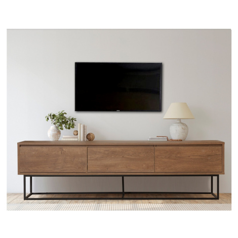 TV stolek BRAIDEN 180 cm, vlašský ořech/černá