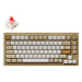 Keychron Q1 Swappable RGB Backlight Red Switch Knob Version, Champagne Gold - US