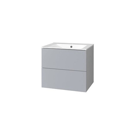 Aira, koupelnová skříňka s keramickým umyvadlem 60 cm, šedá MEREO
