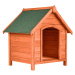 tectake 403229 bouda pro psa dřevěná - hnědá hnědá dřevo