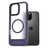 AlzaGuard Matte Case with Stand Compatible with MagSafe for iPhone 16 Pro fialový