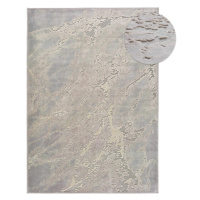 Šedo-béžový koberec z viskózy Universal Margot Marble, 60 x 110 cm