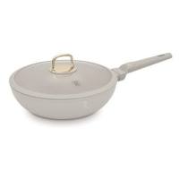 BERLINGERHAUS Wok pánev s titanovým povrchem a poklicí 30 cm Sahara Collection