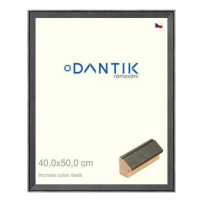 DANTIK rámeček 40 × 50, INCLINATA colori šedý plexi čiré