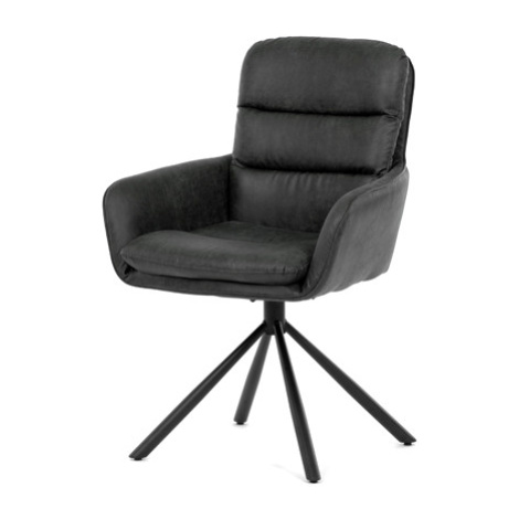 Jídelní židle šedá látka, otočný mechanismus P 90° + L90° s vratným mechanismem - funkce reset,  Autronic