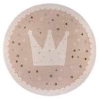Béžový dětský koberec ø 100 cm Crown – Hanse Home